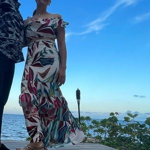 Floral maxi skirt set